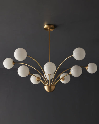 Diff Milk Glass Globe Arm Chandelier-DF2176