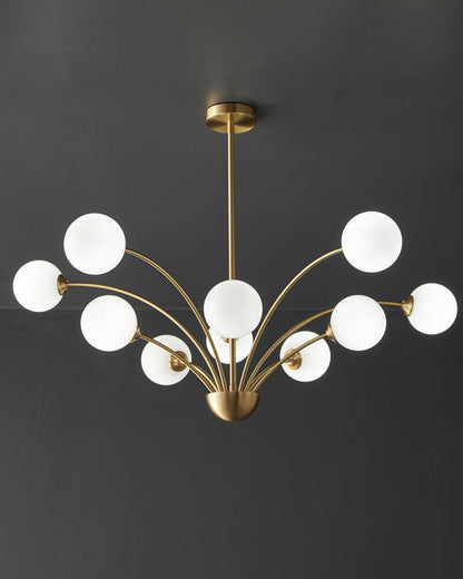 Diff Milk Glass Globe Arm Chandelier-DF2176
