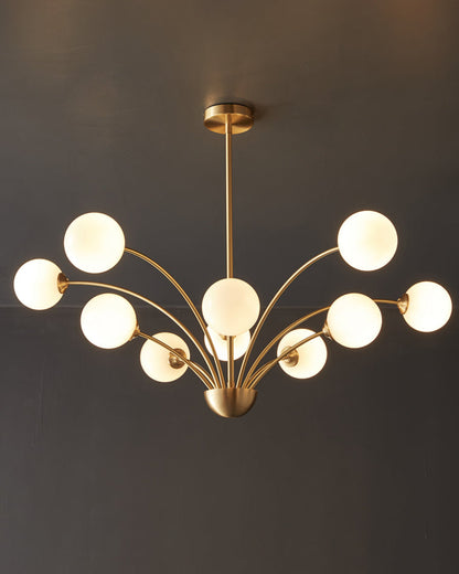 Diff Milk Glass Globe Arm Chandelier-DF2176