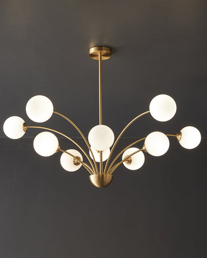Diff Milk Glass Globe Arm Chandelier-DF2176
