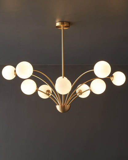 Diff Milk Glass Globe Arm Chandelier-DF2176