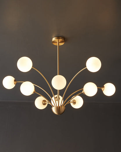 Diff Milk Glass Globe Arm Chandelier-DF2176