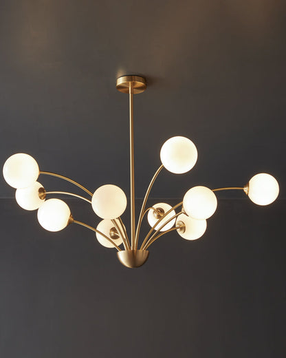 Diff Milk Glass Globe Arm Chandelier-DF2176