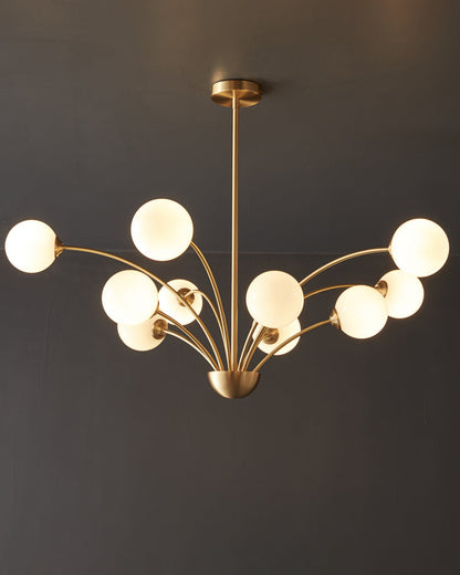 Diff Milk Glass Globe Arm Chandelier-DF2176