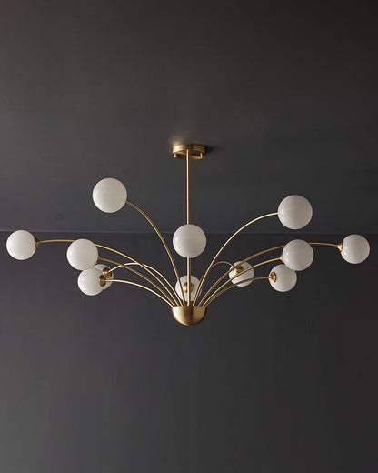 Diff Milk Glass Globe Arm Chandelier-DF2176