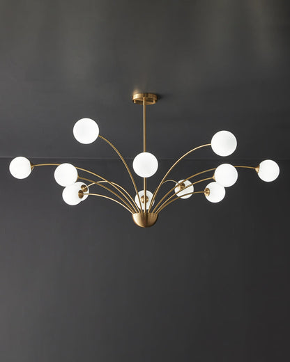 Diff Milk Glass Globe Arm Chandelier-DF2176