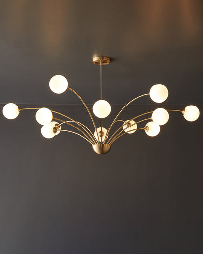 Diff Milk Glass Globe Arm Chandelier-DF2176