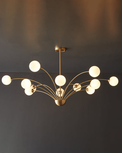 Diff Milk Glass Globe Arm Chandelier-DF2176