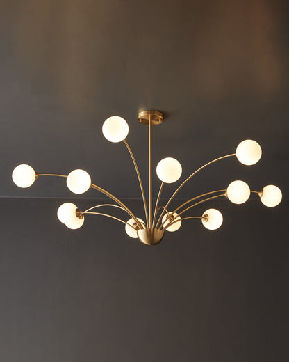 Diff Milk Glass Globe Arm Chandelier-DF2176