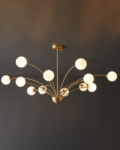 Diff Milk Glass Globe Arm Chandelier-DF2176