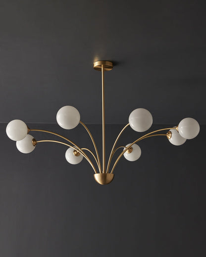 Diff Milk Glass Globe Arm Chandelier-DF2176