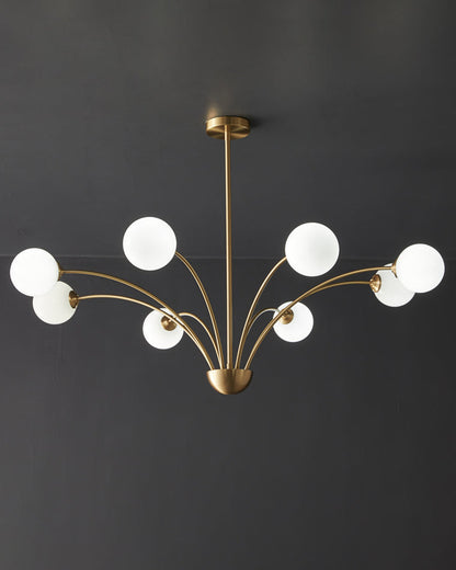 Diff Milk Glass Globe Arm Chandelier-DF2176