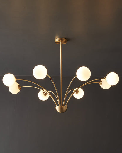 Diff Milk Glass Globe Arm Chandelier-DF2176
