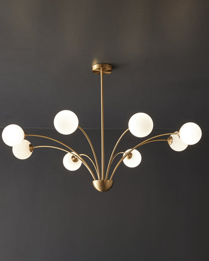 Diff Milk Glass Globe Arm Chandelier-DF2176