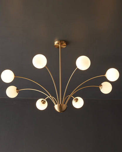 Diff Milk Glass Globe Arm Chandelier-DF2176