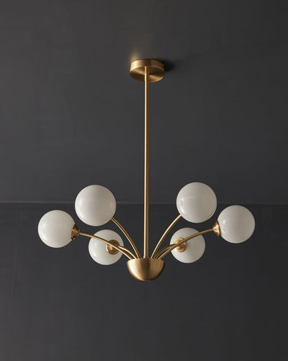 Diff Milk Glass Globe Arm Chandelier-DF2176
