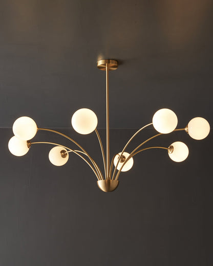 Diff Milk Glass Globe Arm Chandelier-DF2176
