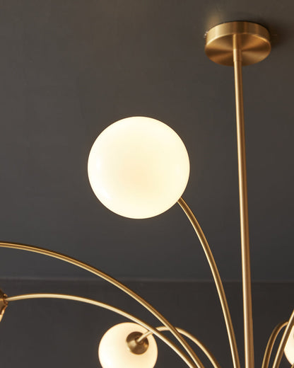 Diff Milk Glass Globe Arm Chandelier-DF2176