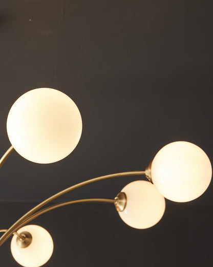 Diff Milk Glass Globe Arm Chandelier-DF2176