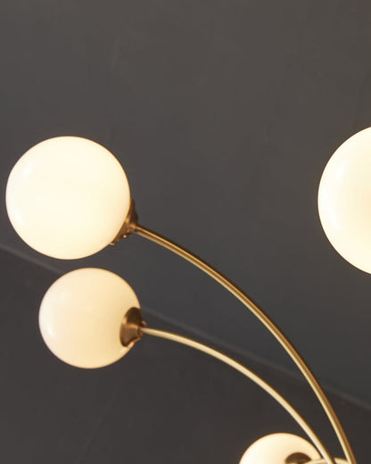 Diff Milk Glass Globe Arm Chandelier-DF2176