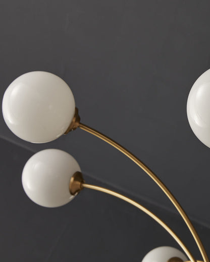 Diff Milk Glass Globe Arm Chandelier-DF2176