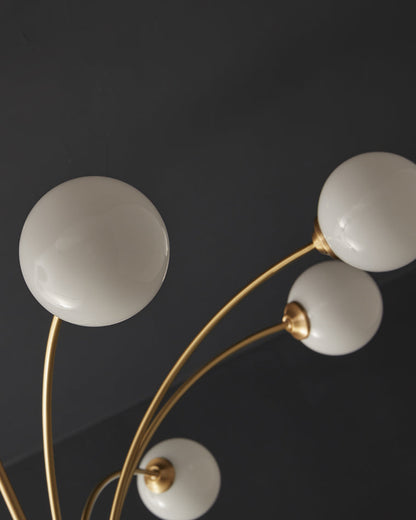 Diff Milk Glass Globe Arm Chandelier-DF2176