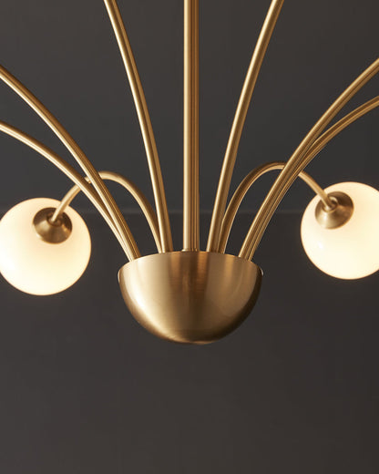 Diff Milk Glass Globe Arm Chandelier-DF2176
