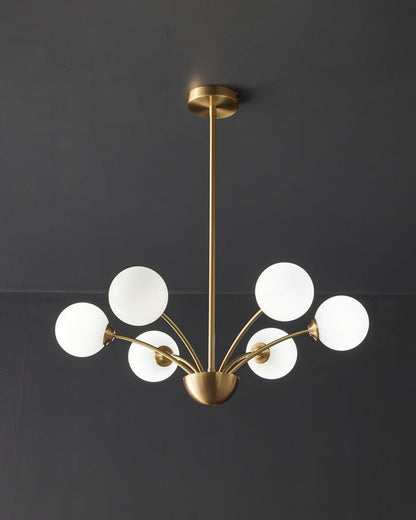 Diff Milk Glass Globe Arm Chandelier-DF2176