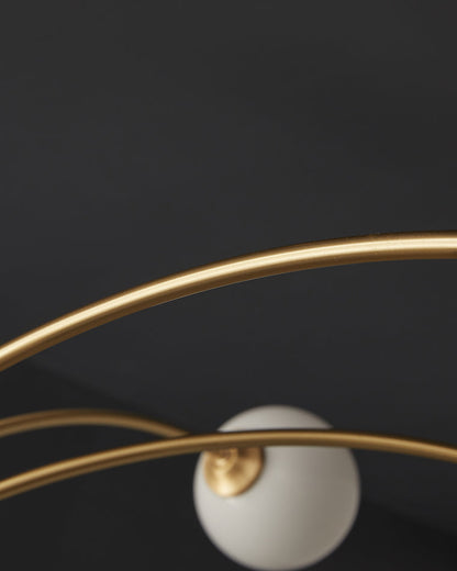 Diff Milk Glass Globe Arm Chandelier-DF2176