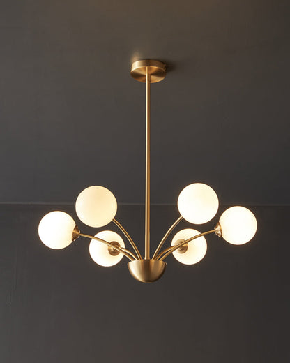 Diff Milk Glass Globe Arm Chandelier-DF2176