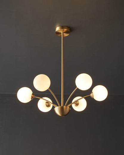 Diff Milk Glass Globe Arm Chandelier-DF2176