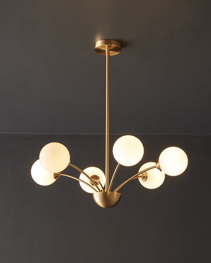 Diff Milk Glass Globe Arm Chandelier-DF2176