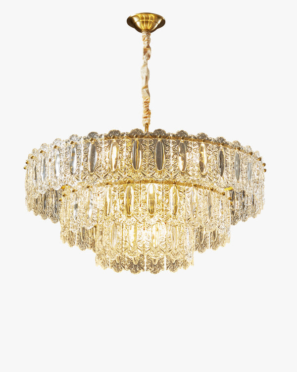 Diff Textured Glass Tiered Chandelier-DF2177