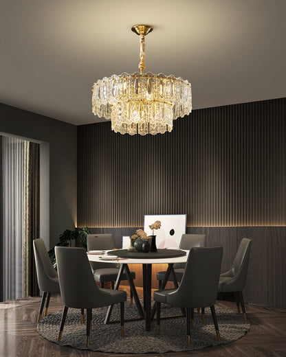 Diff Textured Glass Tiered Chandelier-DF2177