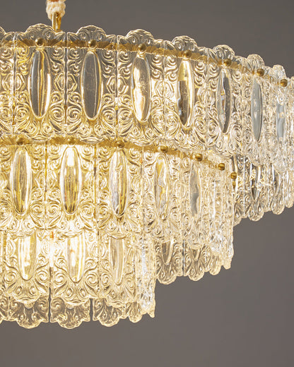 Diff Textured Glass Tiered Chandelier-DF2177