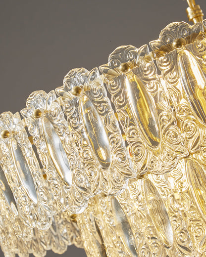 Diff Textured Glass Tiered Chandelier-DF2177