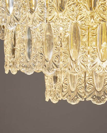Diff Textured Glass Tiered Chandelier-DF2177