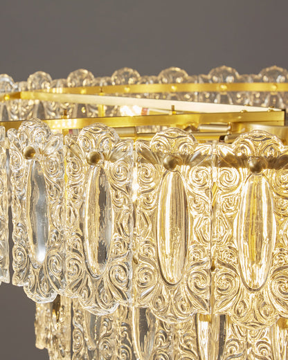 Diff Textured Glass Tiered Chandelier-DF2177