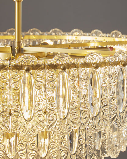 Diff Textured Glass Tiered Chandelier-DF2177