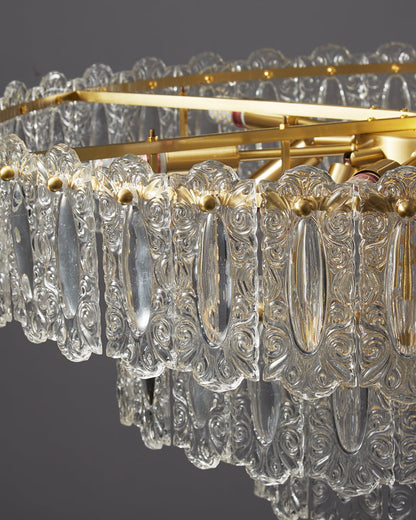 Diff Textured Glass Tiered Chandelier-DF2177