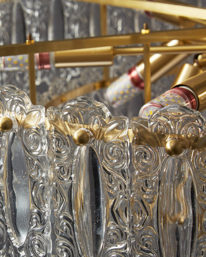 Diff Textured Glass Tiered Chandelier-DF2177