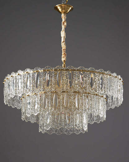 Diff Textured Glass Tiered Chandelier-DF2177