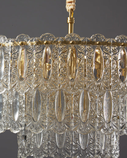 Diff Textured Glass Tiered Chandelier-DF2177