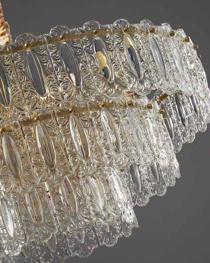 Diff Textured Glass Tiered Chandelier-DF2177