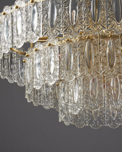 Diff Textured Glass Tiered Chandelier-DF2177