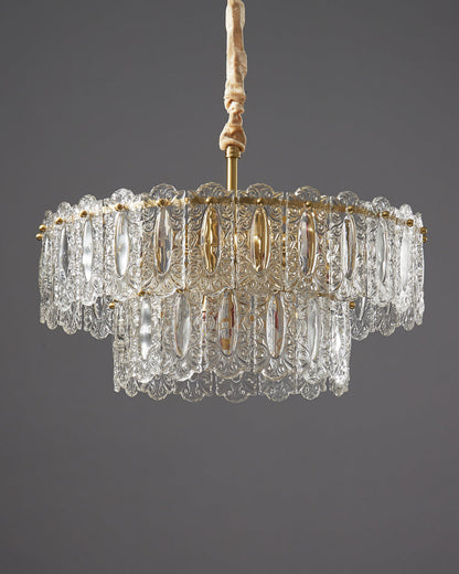 Diff Textured Glass Tiered Chandelier-DF2177