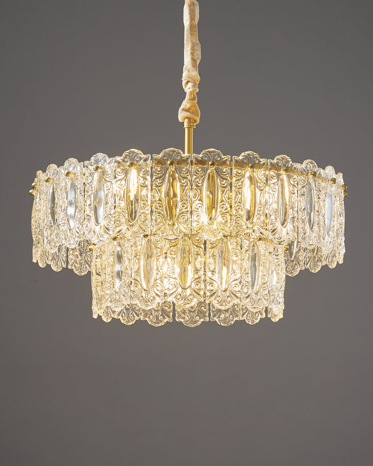 Diff Textured Glass Tiered Chandelier-DF2177