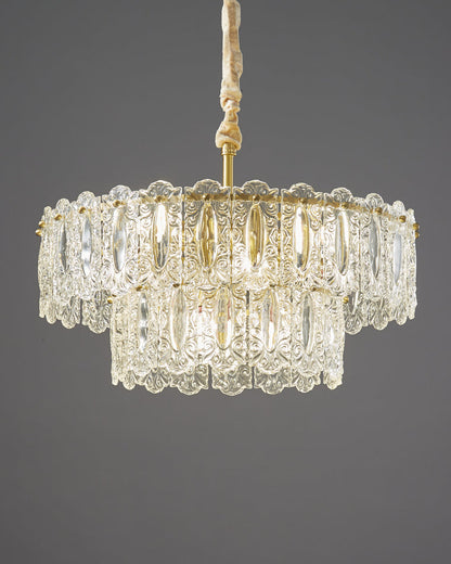 Diff Textured Glass Tiered Chandelier-DF2177