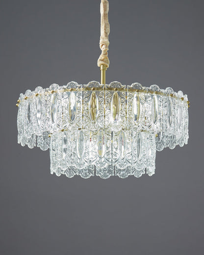Diff Textured Glass Tiered Chandelier-DF2177