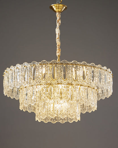 Diff Textured Glass Tiered Chandelier-DF2177